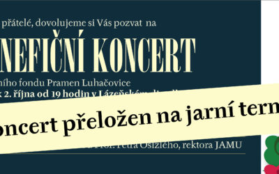 Říjnový benefiční koncert přeložen na jaro