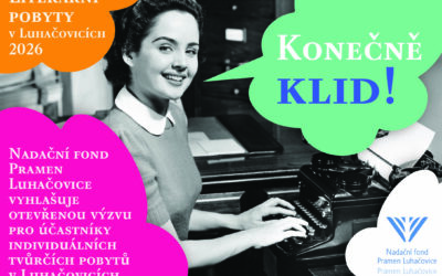 Otevřená výzva: Literární pobyty v Luhačovicích 2026